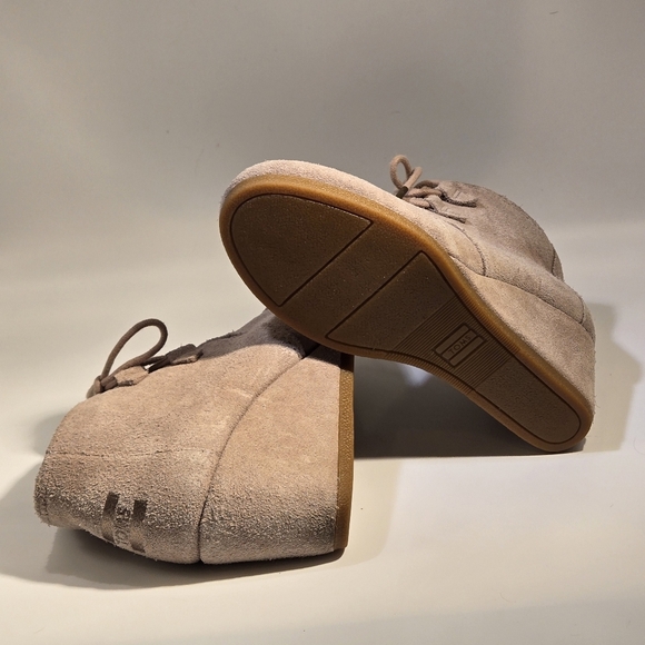 Toms Women's Kala Suede Ankle Boots Lace-Up Wedge Booties Desert Tan Size US 7 - Picture 6 of 16